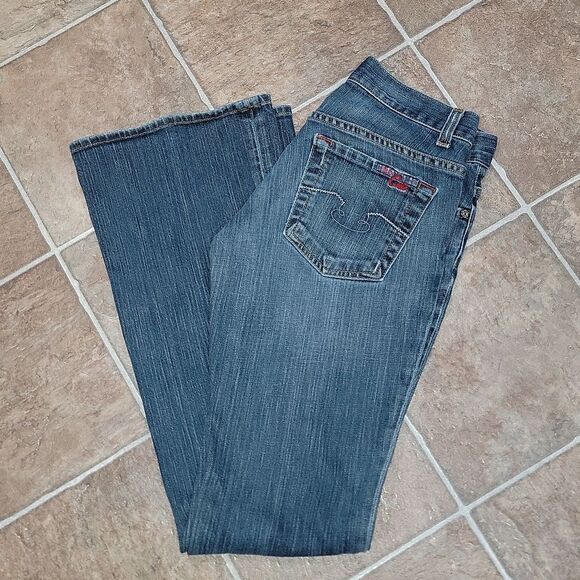 ☆ Blue Cult Vintage Stretch Flare Jeans Size 26 ☆ Made In USA ☆ - Picture 2 of 9